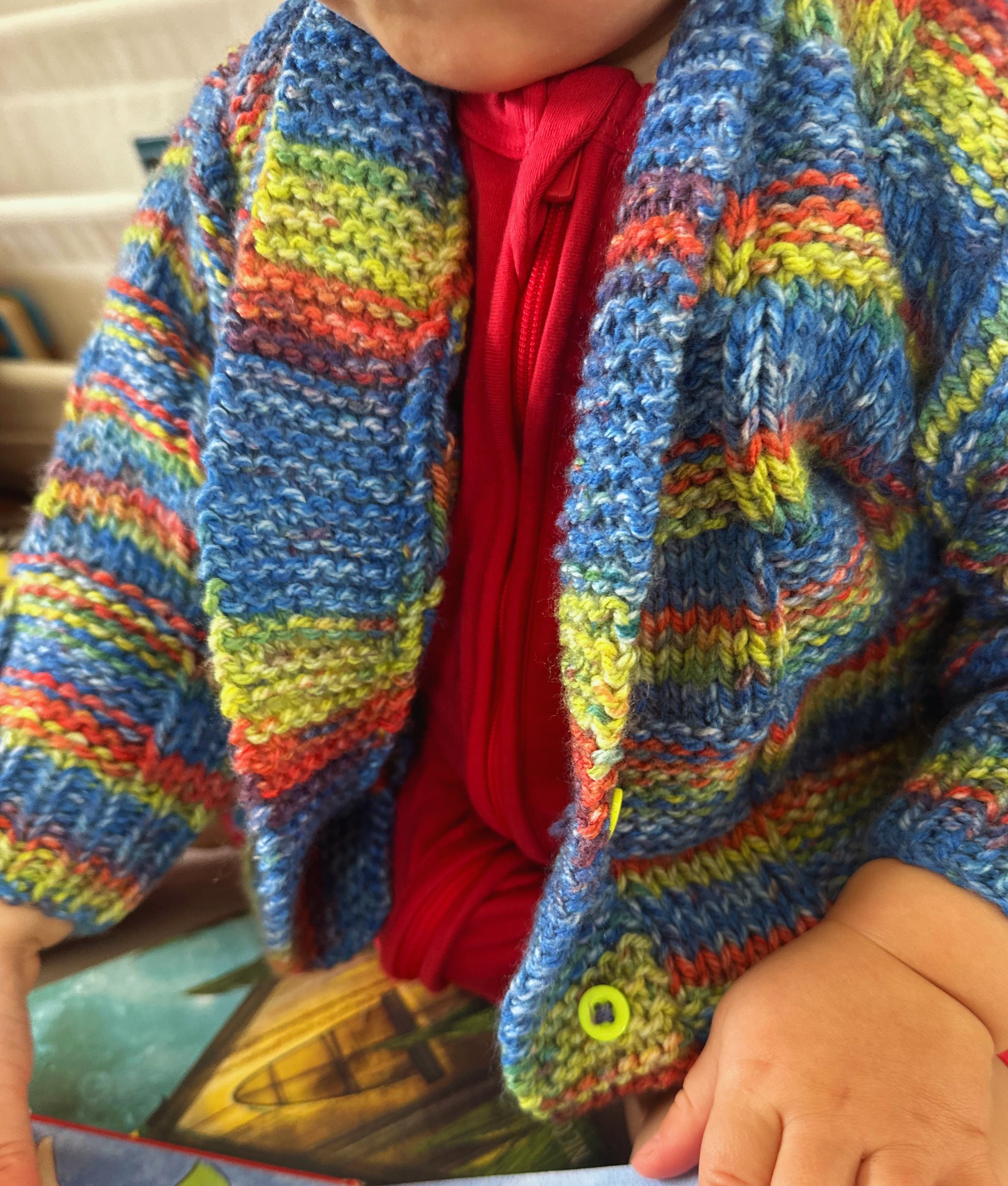 Georji — Cosmic Basketweave Cardigan | Handknit Kids Knitwear