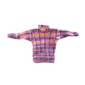 Knitted sweater with multicolor pattern on a white background