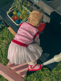 Khaya — "Home" Red V-Neck Vest | Handknit Kids Knitwear